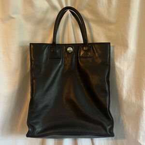 Spinneybeck Leather Double Handle Tall Shopping Tote Purse